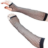 Fishnet Lace Hollow Elasticity Long Hand Gloves Fashionable Women Gloves