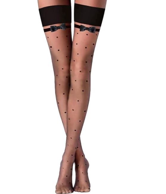 Women Lace Full Socks Long Tights Legging Silky Thigh High Stockings with Fake Bow Knot Wide Band Top See Through Over Knee Long Socks Over Knee Tights for Women – Buy stockings, tights & leggings online in Pakistan