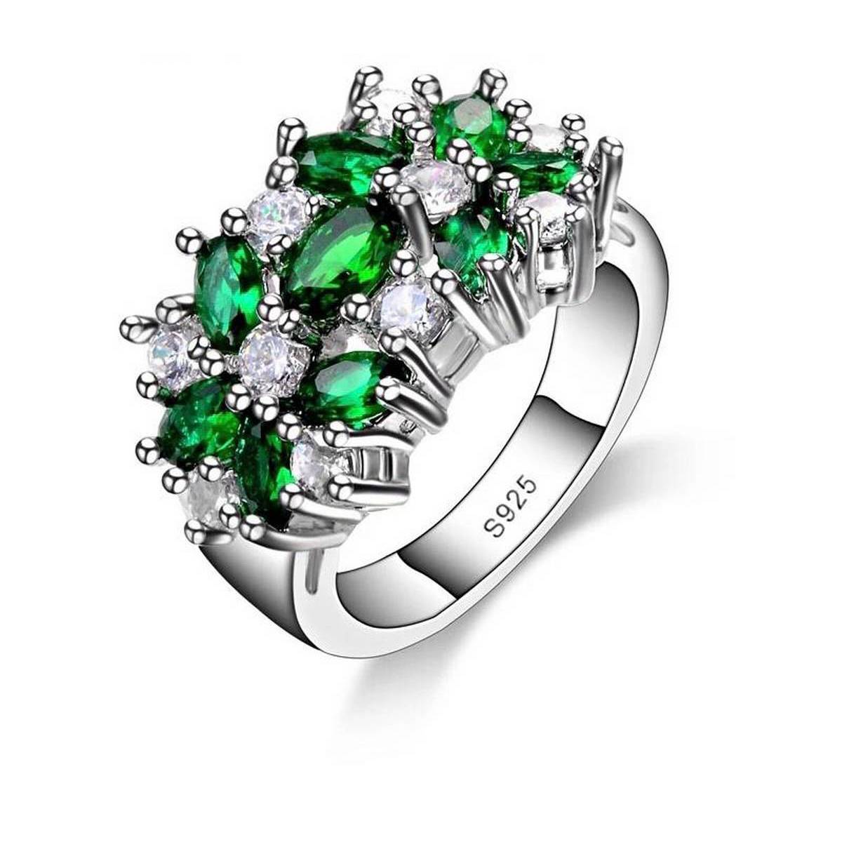 Trendy Style Elegant Green CZ Ring For Women - Size 17 – Accessories Online in Pakistan | Hanaya