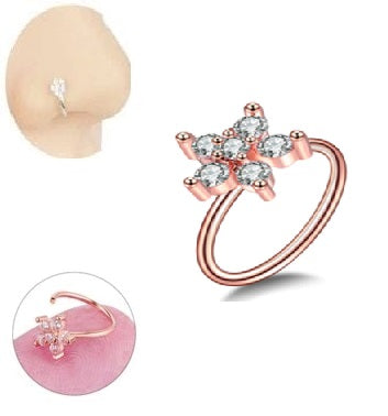 Classic Piercing Nose Ring 08mm Trendy Body Jewelry for Girls – Lifestyle – Buy Nose Jewelry Pakistan | Hanaya