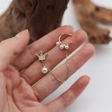 Pair of High Quality Korean Style Zip Shaped Ear Cuff Style & Elegant Stylish Earring – Image 2 of 2