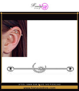 Steel 38mm Ear Plug 14G Piercing Industrial Cartilage Ear Jewelry for Ear Stacks – Earrings Online in Pakistan | Hanaya