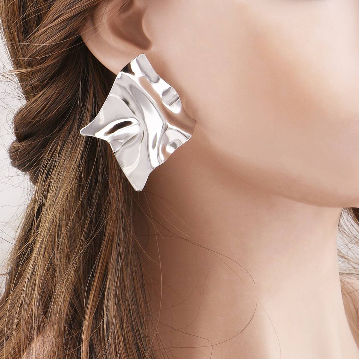 Classy Big Irregular Trendy Fashionable Earring – Accessories Online in Pakistan | Hanaya
