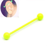 Modern Steel 38mm Ear Plug 14G Piercing Industrial Cartilage Ear Jewelry Collection – Close Up – Earrings | Hanaya Pakistan