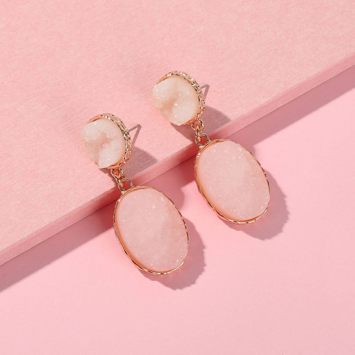 Round Velvet Crystal Classy Trendy Earrings – Detail View – Earrings for Women Pakistan | Hanaya