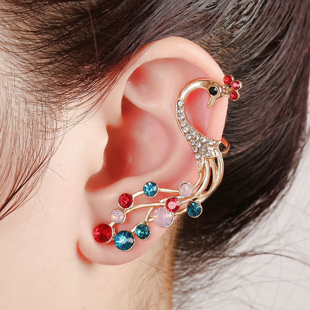 Golden Pair Right & Left Trendy Ear Cuff Butterfly Tassel Chain – Image 2 of 3
