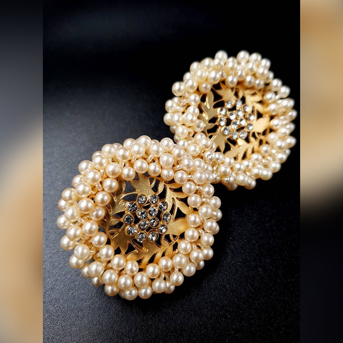 Trendy Delicate High Quality Classy Fully Pearl Round Crystal Fashion Earring – Earrings Online in Pakistan | Hanaya