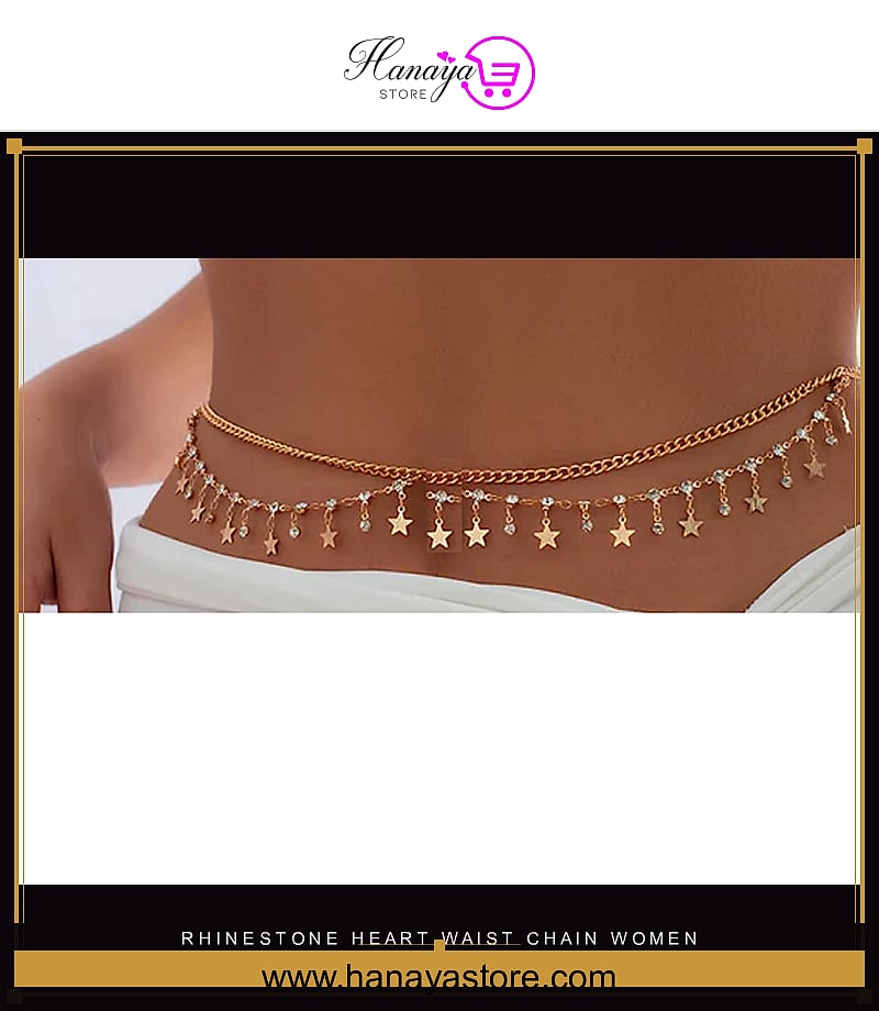 Rhinestone Heart Waist  women belts women belts for frock women – bracelet Online in Pakistan | Hanaya