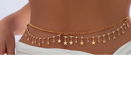 Rhinestone Heart Waist  women belts women belts for frock women – bracelet Online in Pakistan | Hanaya