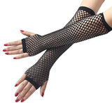 20 Pairs Classy Party Trendy Fishnet Lace Elasticity Gloves Fashionable for Girls - image 2
