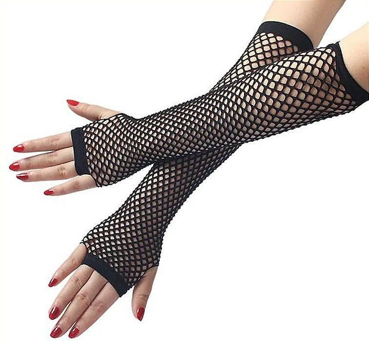20 Pairs Classy Party Trendy Fishnet Lace Elasticity Gloves Fashionable for Girls - image 2