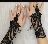 Fishnet Lace Hollow Till Wrist Elasticity Gloves Fashionable Women Gloves - image 2