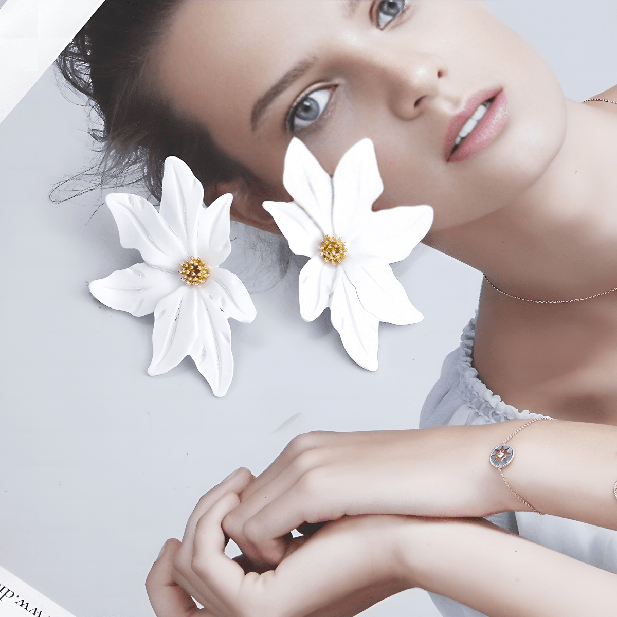 Flower Shape 4.2cm Trendy Fashion Earrings - Hanaya Store
