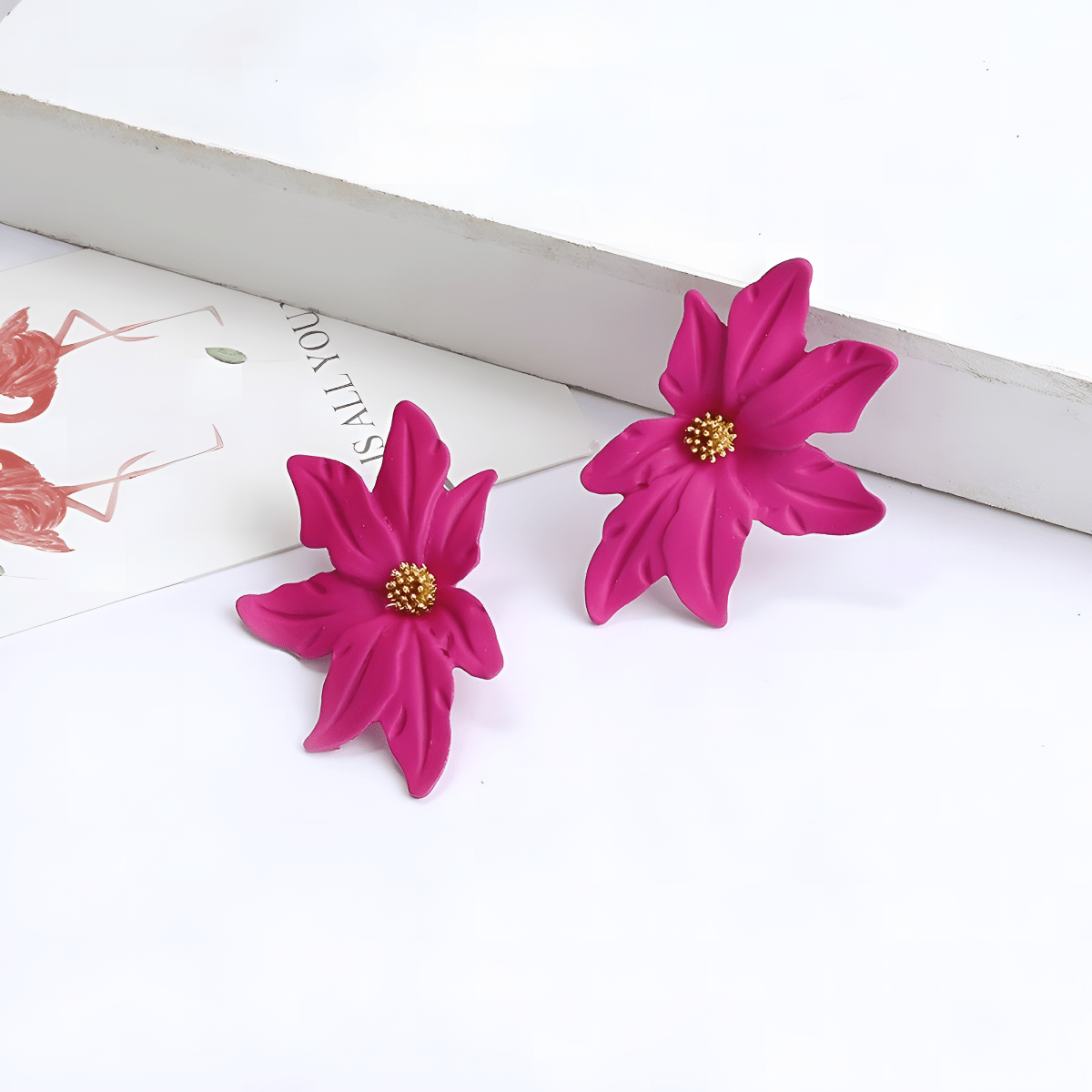 Flower Shape 4.2cm Trendy Fashion Earrings - Hanaya Store