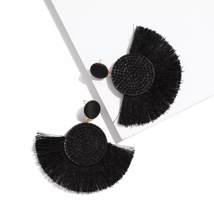 Fringe Tassel Ethnic Geometric Trendy Earrings – Earrings Online in Pakistan | Hanaya