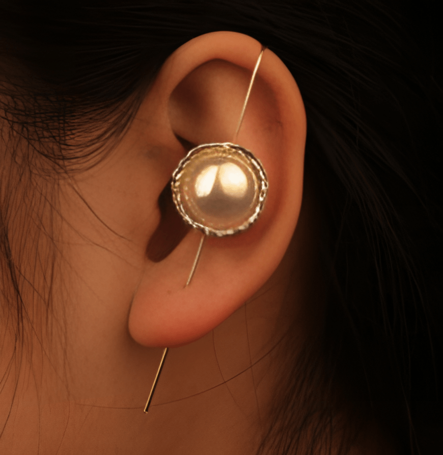Glamorous Ear Wrap Crystal Hook Classy Royal Party Trendy Earrings - Hanaya Store