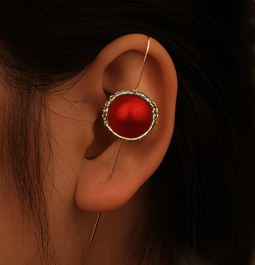 Glamorous Ear Wrap Crystal Hook Classy Royal Party Trendy Earrings - Hanaya Store