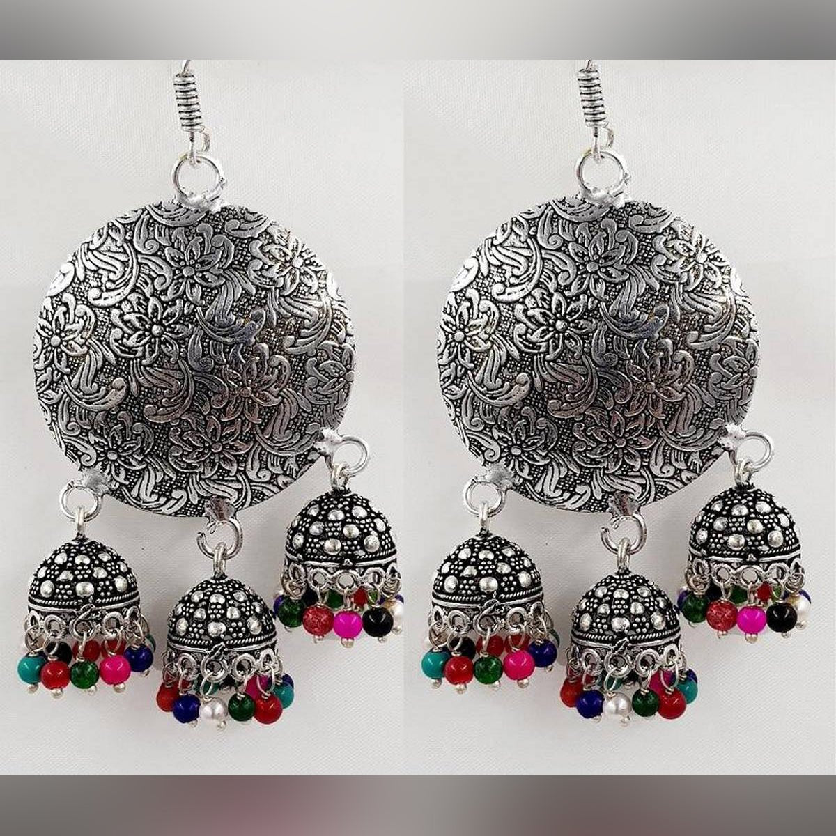 Handmade Circle Meenakari Earrings – Vintage & Classy Jewelry for Women - Hanaya Store