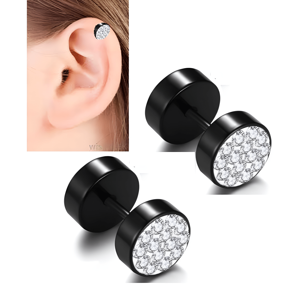 HELIX LOBE 2 Pieces Cartilage ORBITAL Helix Stud SNUG DAITH Tragus Ear Piercing Earring ROOK TRAGUS - Hanaya Store