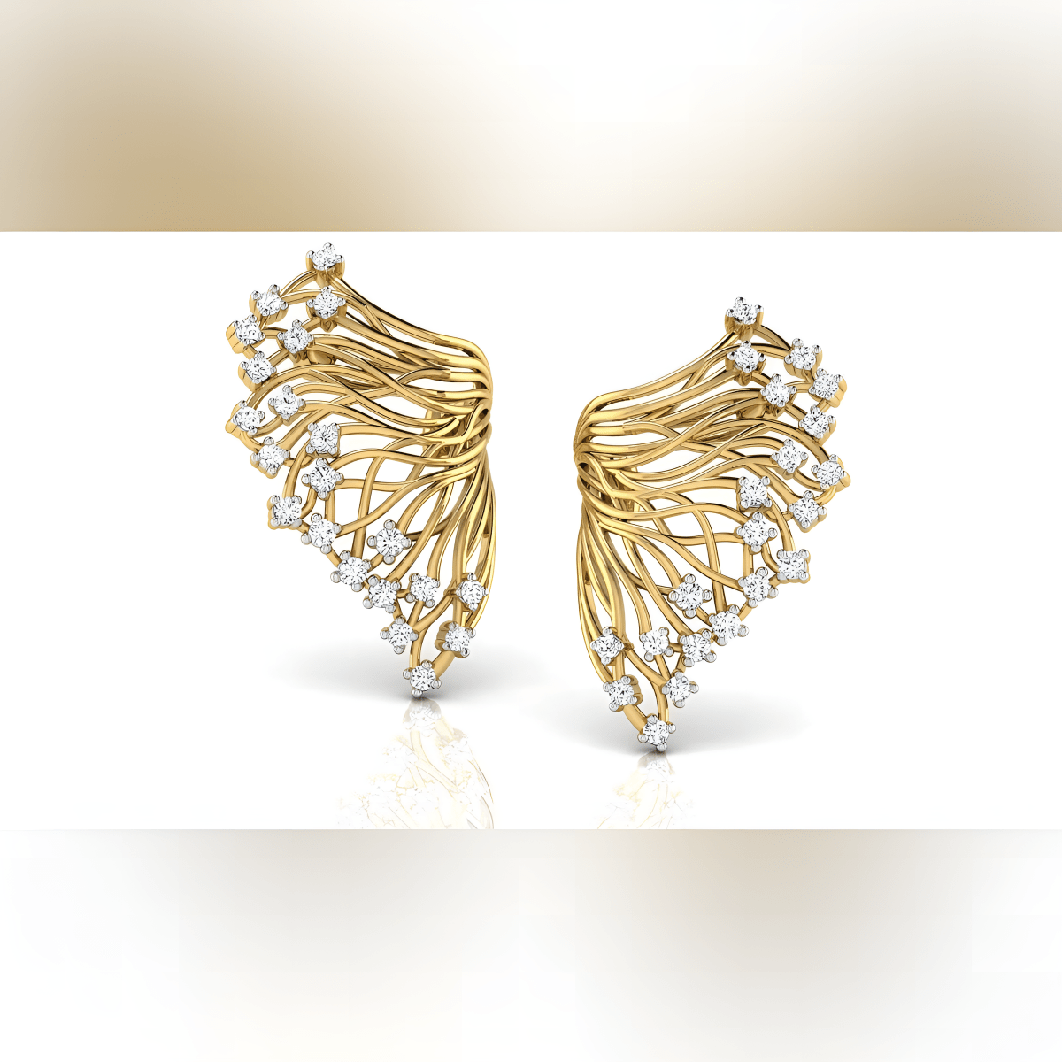 High Class Crystal CZ Stone Multi Layered Earring - Hanaya Store