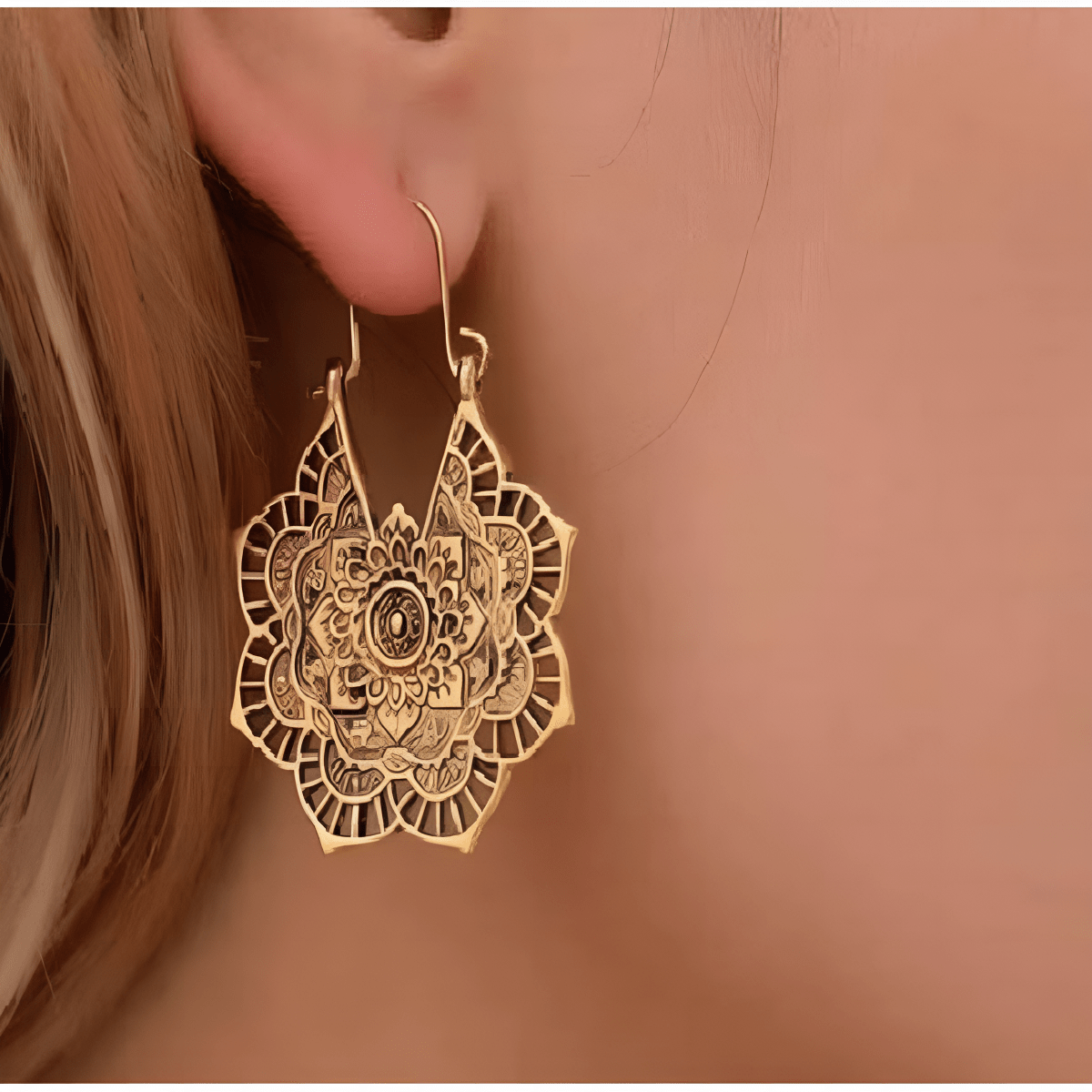 High Quality 3.9 cm Vintage Antique Trendy Fashionable Earring - Hanaya Store