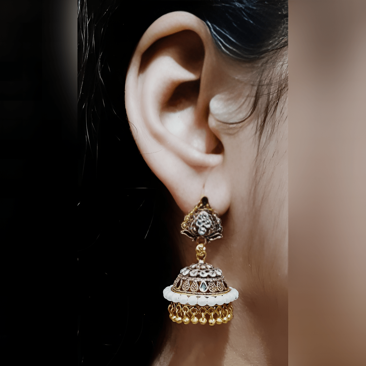 High Quality Antique Jhumki Wedding Trendy Earring – Earrings Online in Pakistan | Hanaya