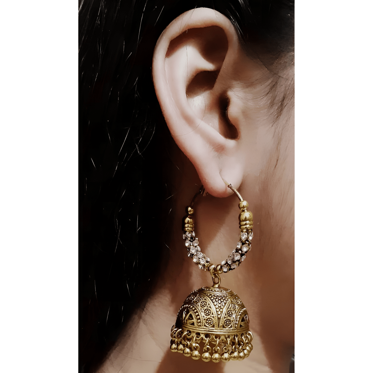High Quality Big Royal Party Wedding Trendy Earrings – Earrings Online in Pakistan | Hanaya