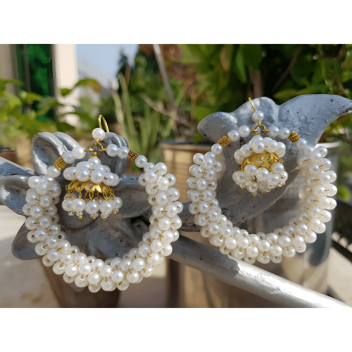 High Quality Big Tassel Fully Pearl Jhumki Exquisite Elegant Stylish Earring - Hanaya Store