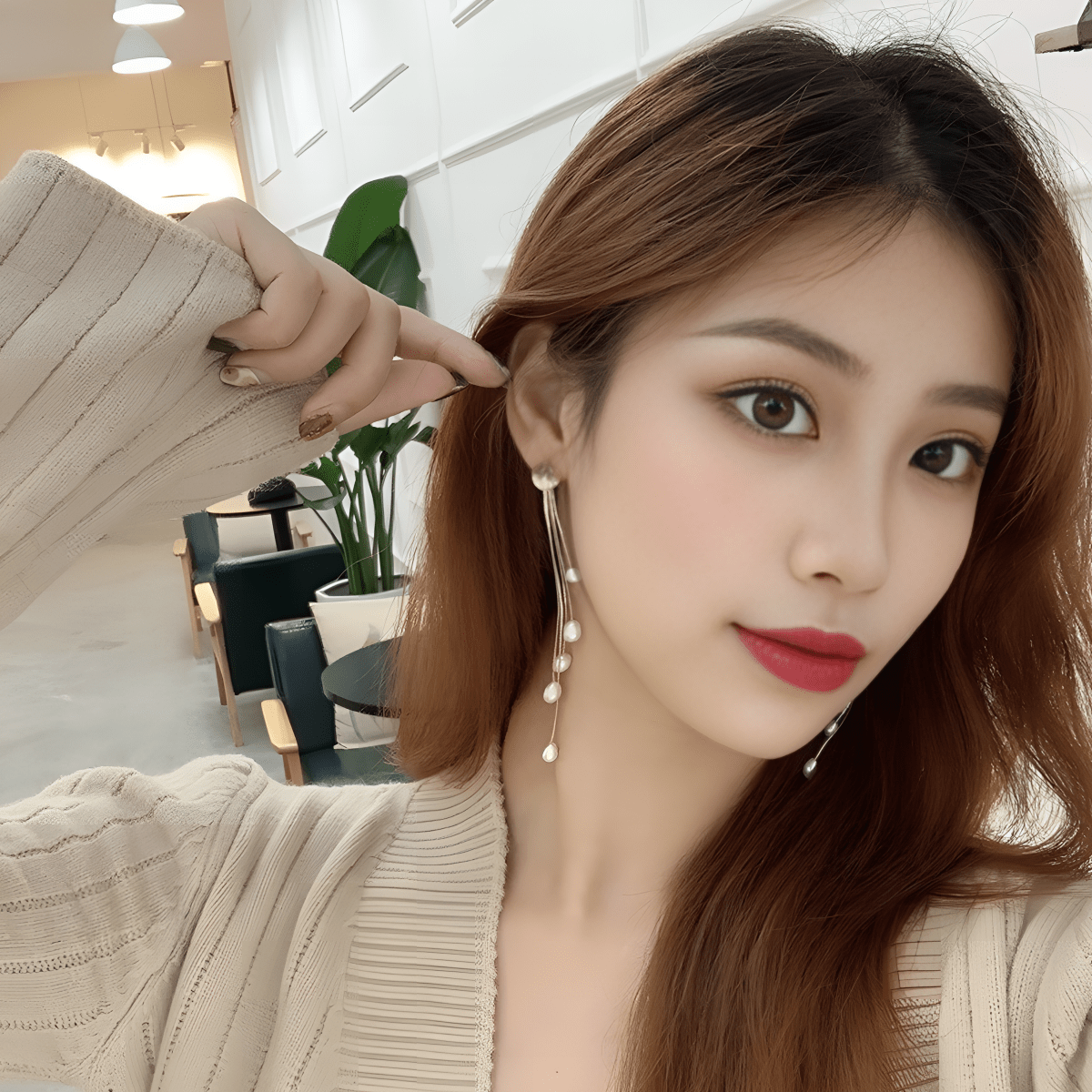 High Quality Tassel Pearl Hanging Classy Trendy Earring - Hanaya Store