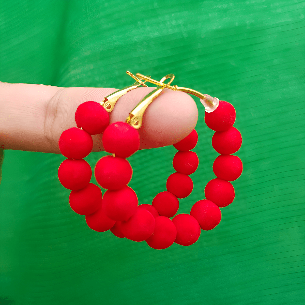 Hoop Classy Multi Balls Bubble Wrapped Fashionable Earrings - Hanaya Store