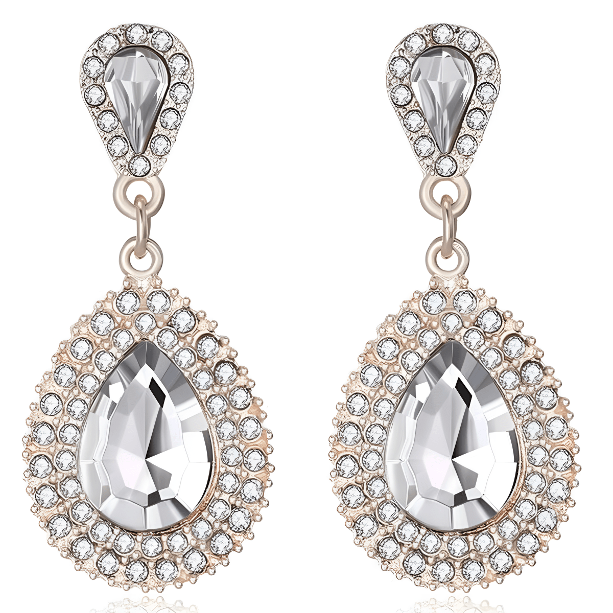 HS Trendy Elegant Big Crystal Earring - Hanaya Store