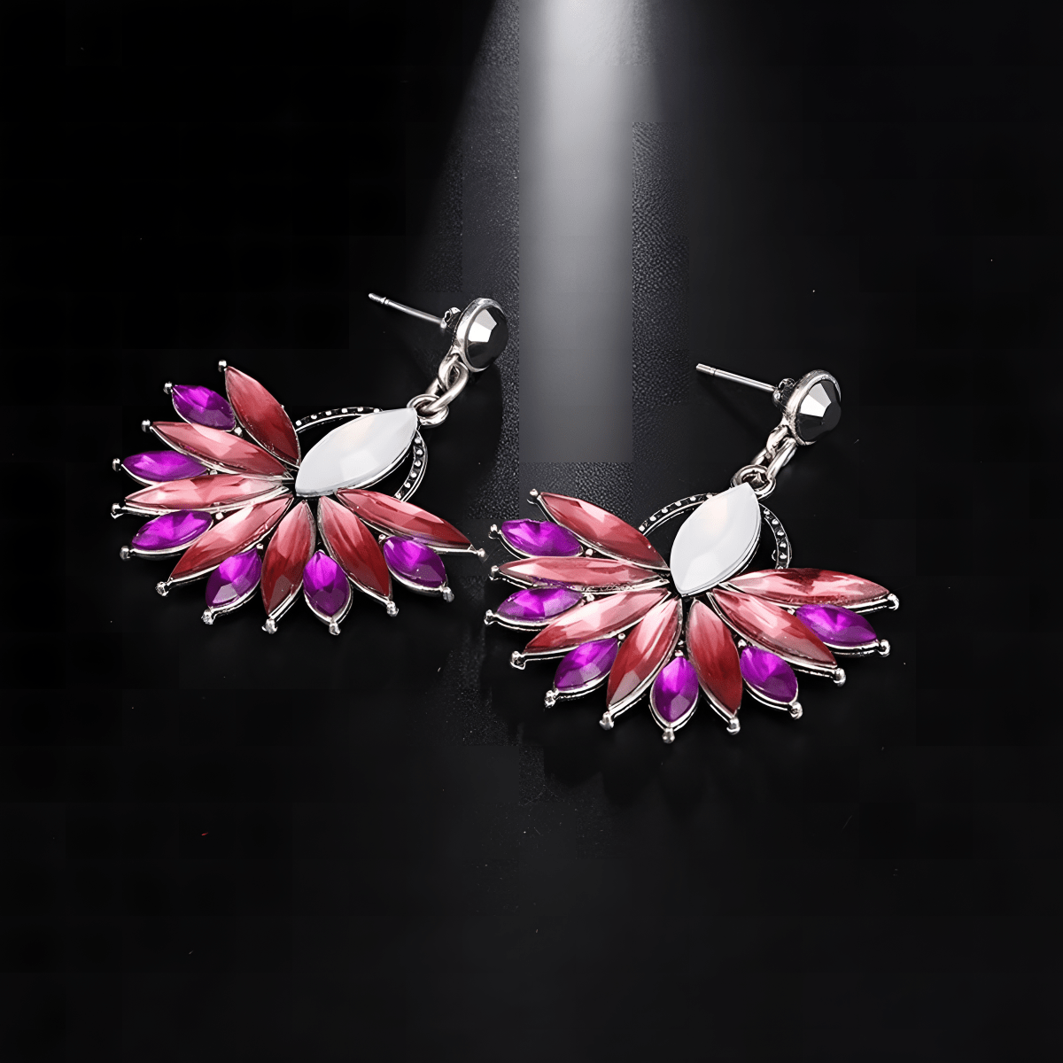Jewelry Style Pink Earrings Handmade Rhinestone Trendy crystal Dangle Earrings - Hanaya Store