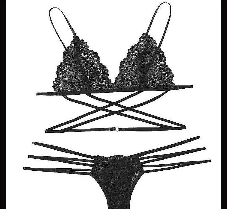 Lingeire Set One Size Fits 40 75 Kgs Lace Up Lingerie Set Bra Set Women Underwear Bikini Three Point Set Weight 40 75 Kgs – Lingerie Bra Set Ladies Undergarments Pakistan | Hanaya Store