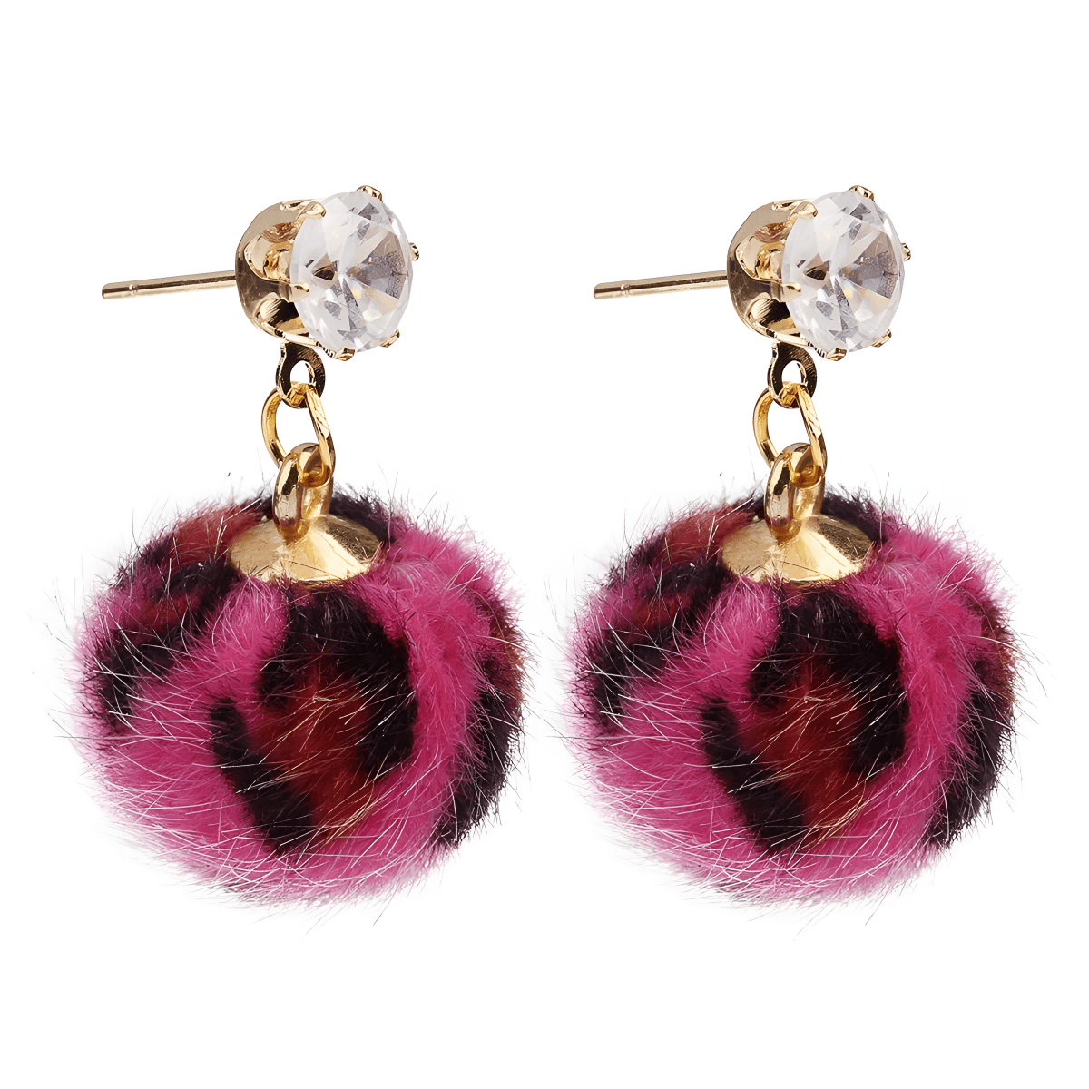 Little Ball Leopard Plush Classy Earring for Girls - Hanaya Store