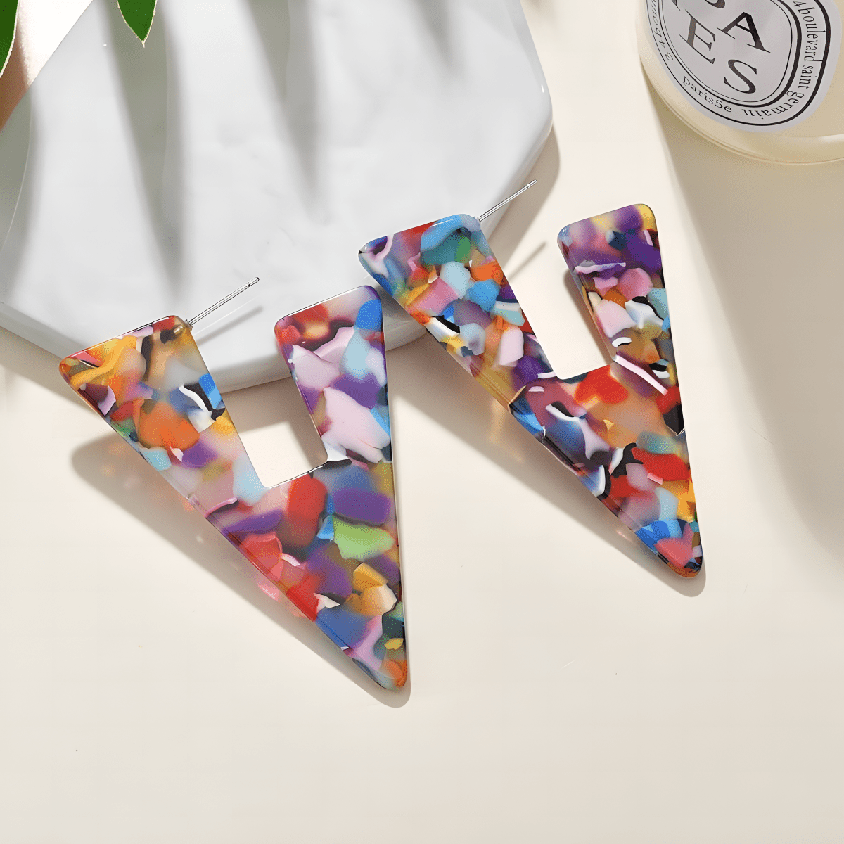 Long 6cm Triangle Classy Trendy Earring - Hanaya Store
