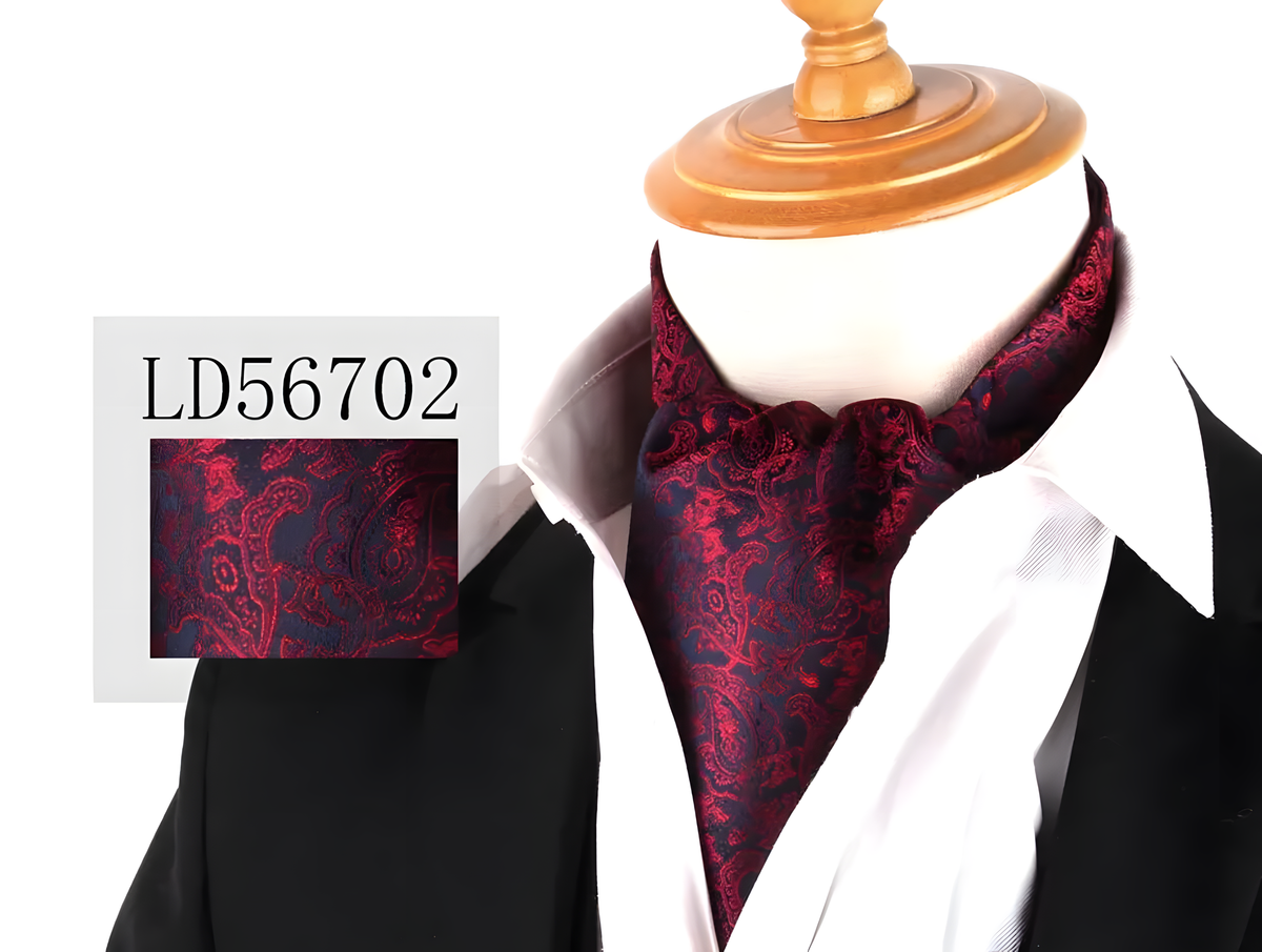 Silk Printed Men’s Cravat Tie, Wedding Bowtie, Ascot Fashion Neckwear for Men