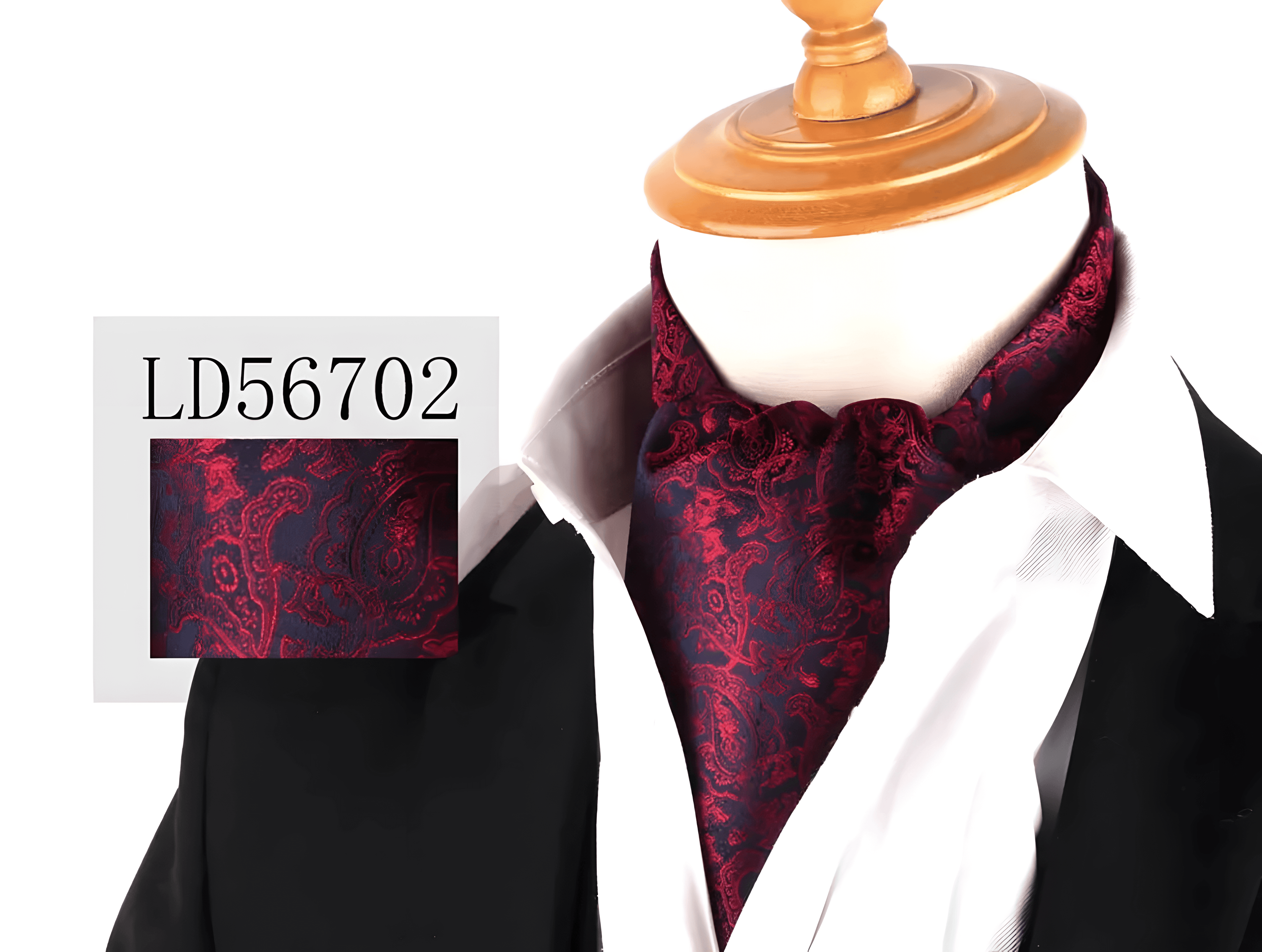 Silk Printed Men’s Cravat Tie, Wedding Bowtie, Ascot Fashion Neckwear for Men