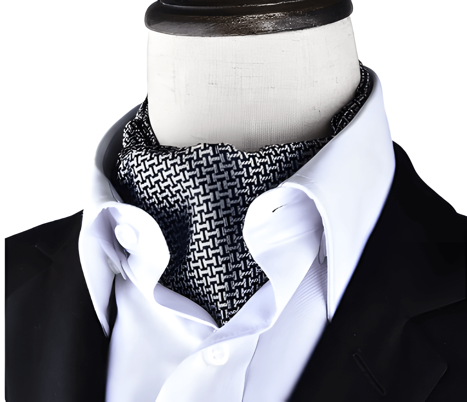 Silk Printed Men's Cravat Tie – Fashion Bow Tie and Ascot for Formal Wedding Dress