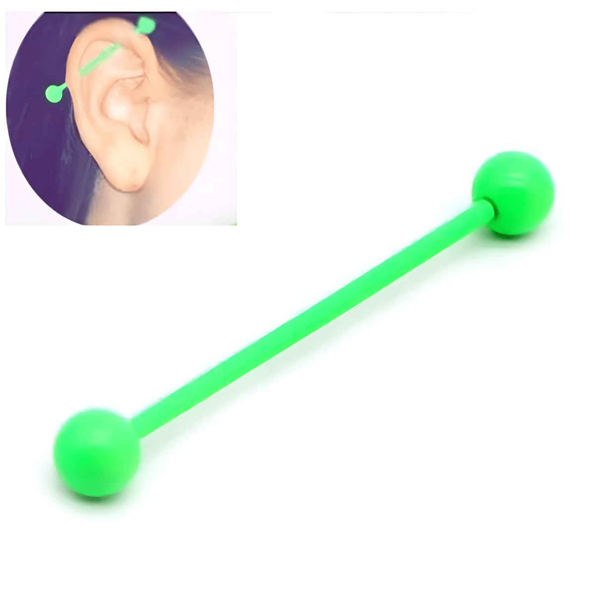 Modern Steel 38mm Ear Plug 14G Piercing Industrial Cartilage Ear Jewelry Collection - Hanaya Store