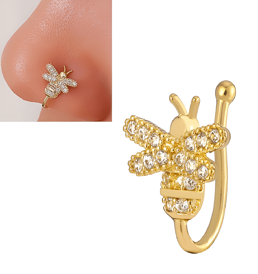 Non Piercing Adjustable Nose Ring Clip On Nose Pin Fashion Body Jewelry - Hanaya Store