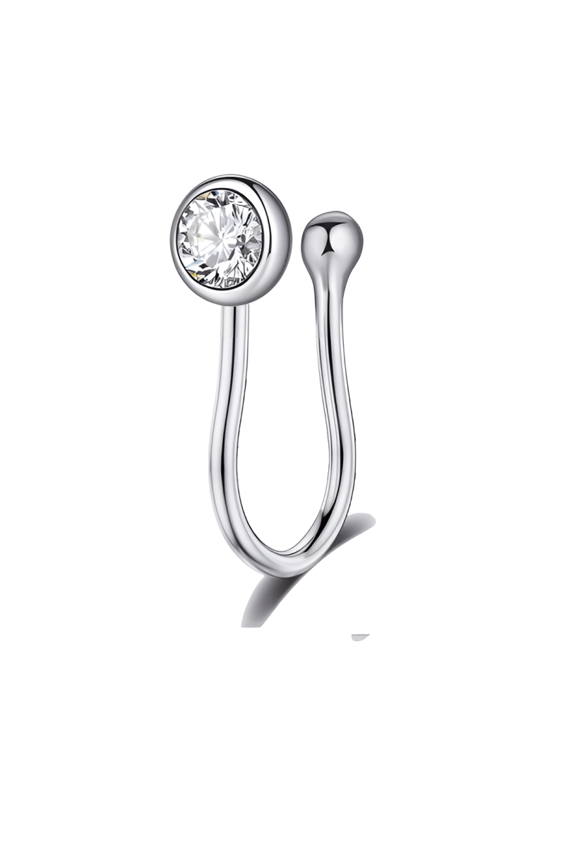 Non Piercing Clip On Nose Ring Thin Nose Pin Stylish Nostril Jewelry for Women - Hanaya Store