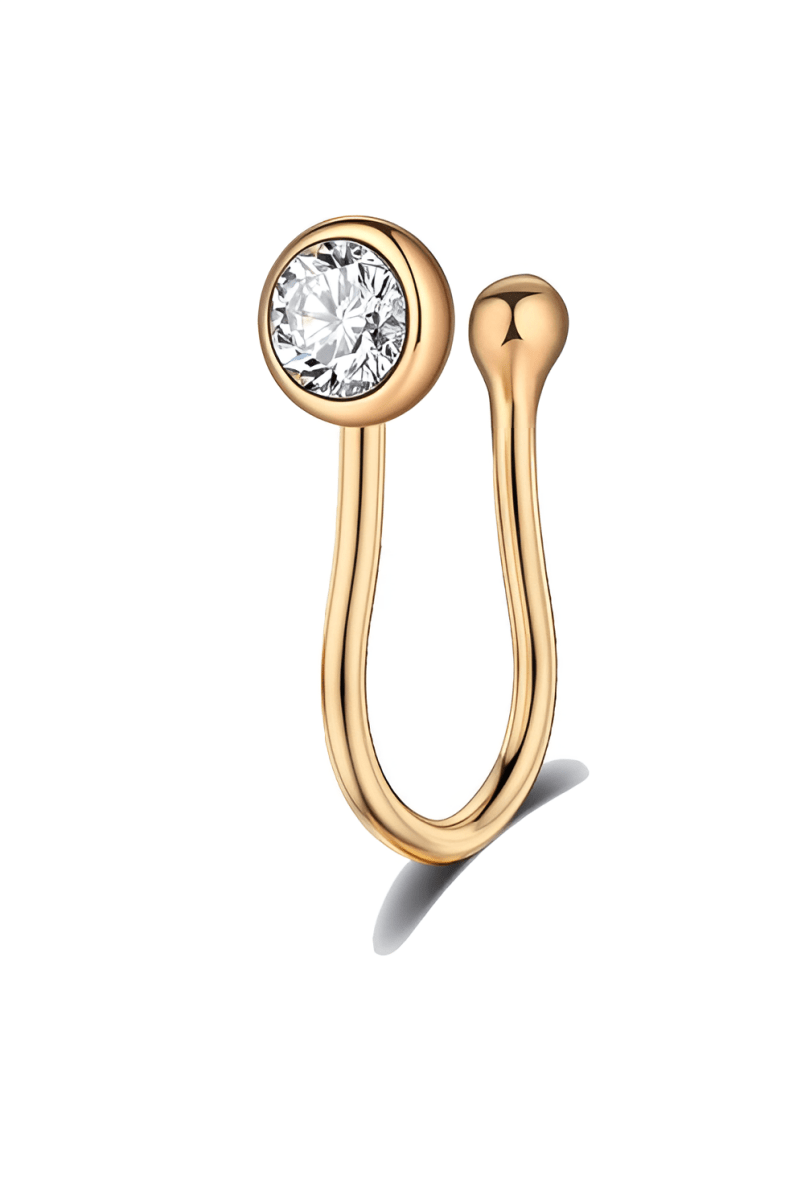 Non Piercing Clip On Nose Ring Thin Nose Pin Stylish Nostril Jewelry for Women - Hanaya Store