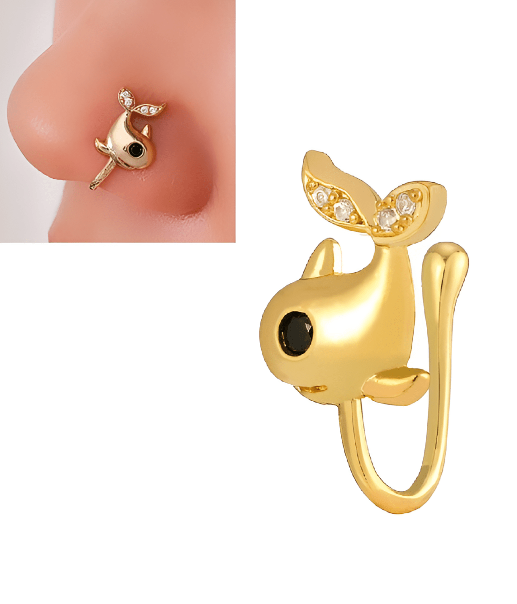 Non Piercing Fake Nose Ring Adjustable Clip On Nose Pin Minimalist Jewelry - Hanaya Store