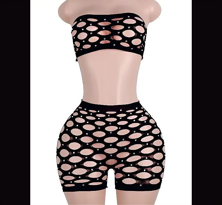 One Size Fits 30 70 Kgs Premium Fishnet Sleepwear Bridal Wear Bra Set Lingerie Set Women Underwear Bikini Three Point Set Weight 30 70 Kgs – Lingerie Bra Set Ladies Undergarments Pakistan | Hanaya Store