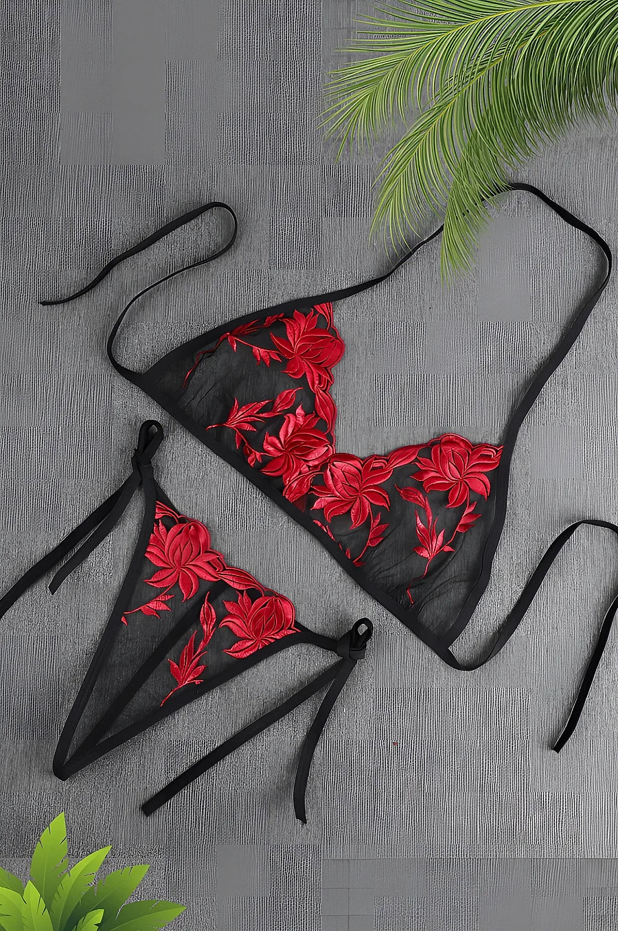 One Size (Fits:30-70 KGS) Premium Sleepwear Bridal Wear Bra Set Lingerie Set Women Underwear Bikini Three-point Set (weight:30-70 KGS) – Lingerie Bra Set Ladies Undergarments Pakistan | Hanaya Store