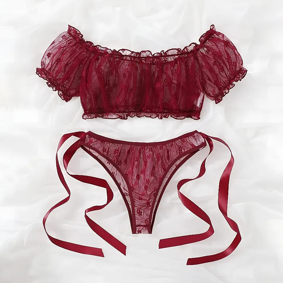 One Size (Fits:30-70 KGS) Premium Sleepwear Bridal Wear Bra Set Lingerie Set Women Underwear Bikini Three-point Set (weight:30-70 KGS) – Lingerie Bra Set Ladies Undergarments Pakistan | Hanaya Store