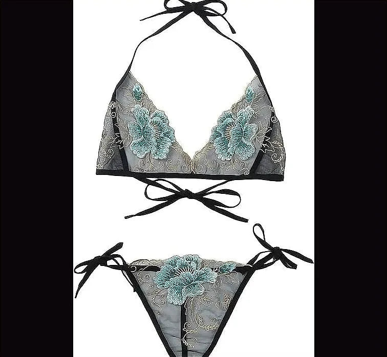 One Size Fits 40 70 Kgs Lace Up Love Heart Lingerie Set Bra Set Women Underwear Sleepwear Bikini Three Point - image 2