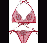 One Size Fits 40 70 Kgs Lace Up Love Heart Lingerie Set Bra Set Women Underwear Sleepwear Bikini Three Point - image 2