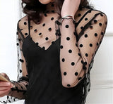 One Size Premium Quality Just Polka Dots See Through Top Nightdress Love Bodycon Mini Dress Sleepwear Lingerie - image 2