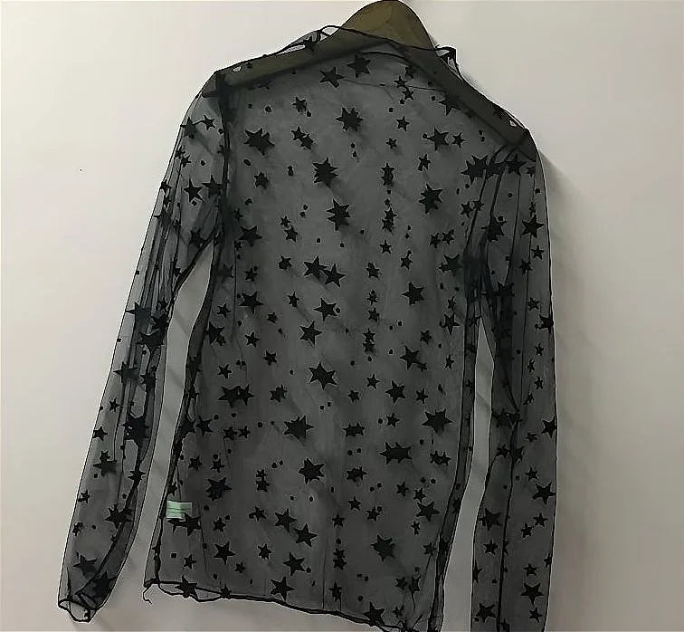 One Size Premium Quality Just Stars See Through Top Nightdress Love Bodycon Mini Dress Sleepwear Lingerie - image 2